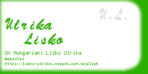 ulrika lisko business card